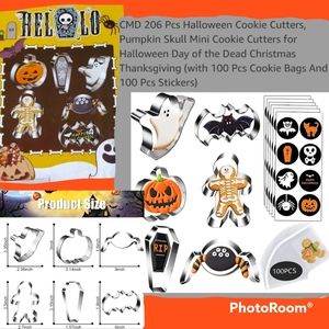 206 Piece Halloween Cookie Cutter Set